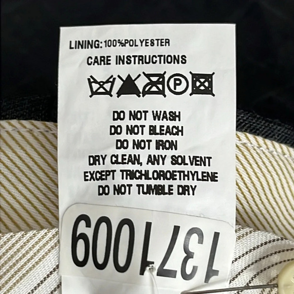 JB Britches Torino Pants in Grey Flat Front Wool Blend Unhemmed - NWOT -Size 40R - Picture 7 of 7